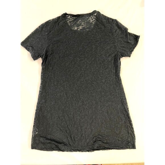 Black Burnout Oklahoma Short Sleeve Shirt with Orange Chevron Oklahoma Cutout - Picture 7 of 10